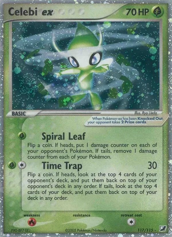 Celebi EX EX Unseen Forces card
