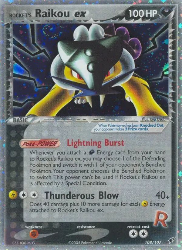 Rocket's Raikou EX EX Deoxys card