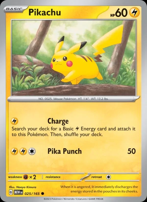 Pikachu Scarlet & Violet 151 card