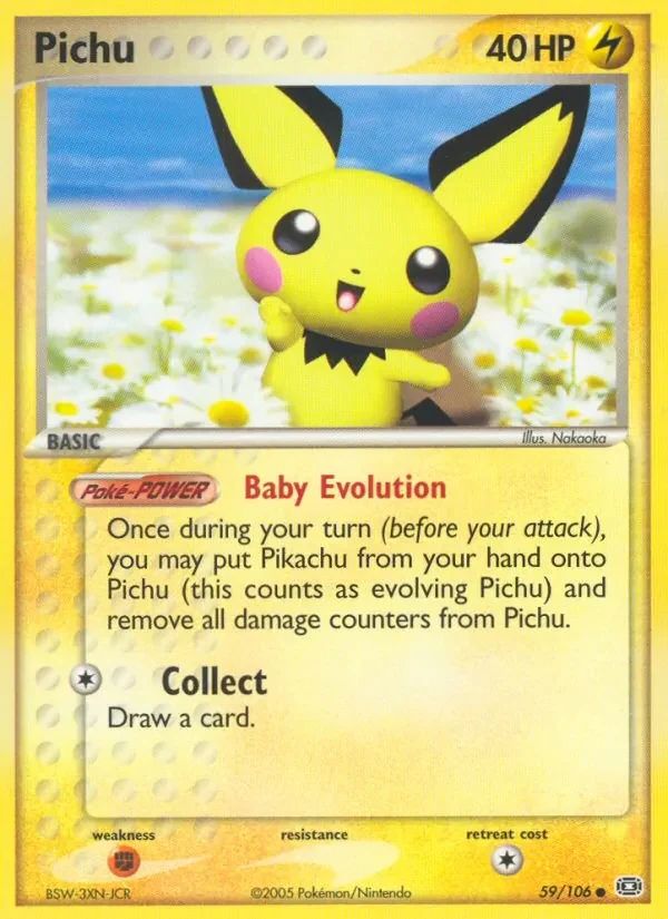 Pichu EX Emerald card
