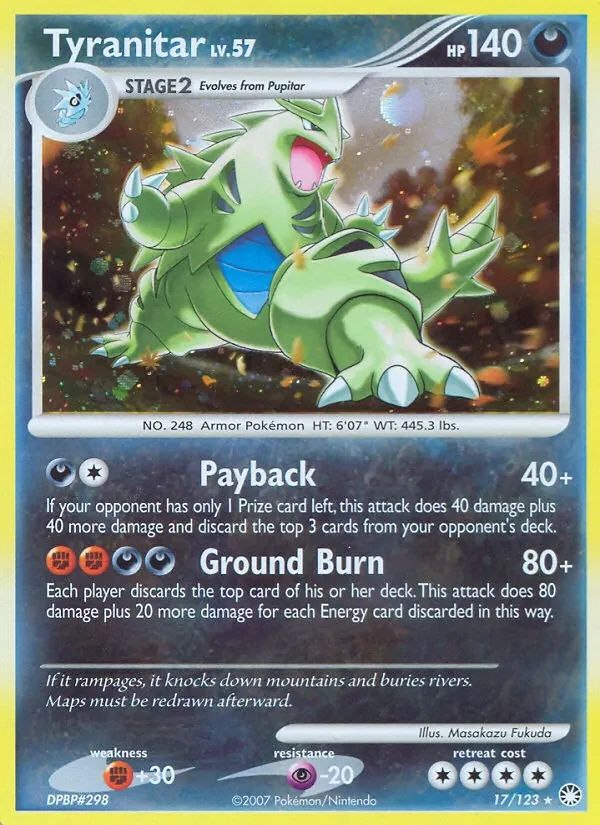 Tyranitar Mysterious Treasures card