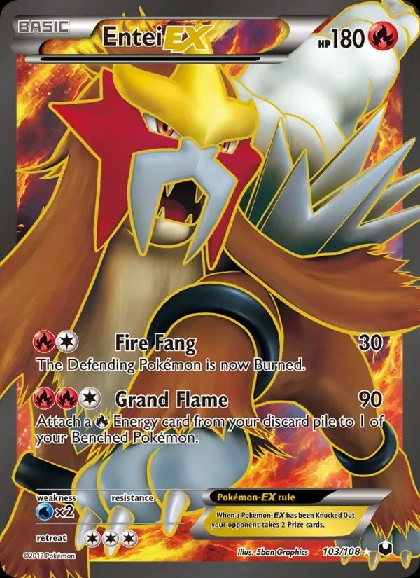 Entei EX Dark Explorers card