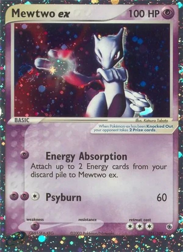 Mewtwo EX EX Ruby & Sapphire card