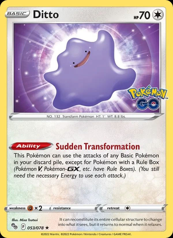 Ditto Pokémon GO card