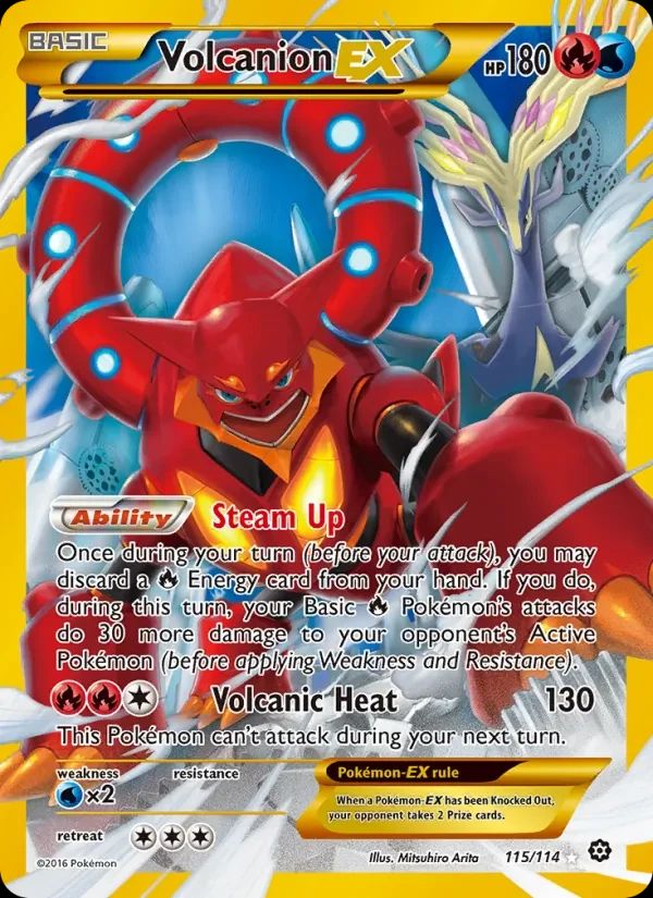 Volcanion EX Steam Siege card