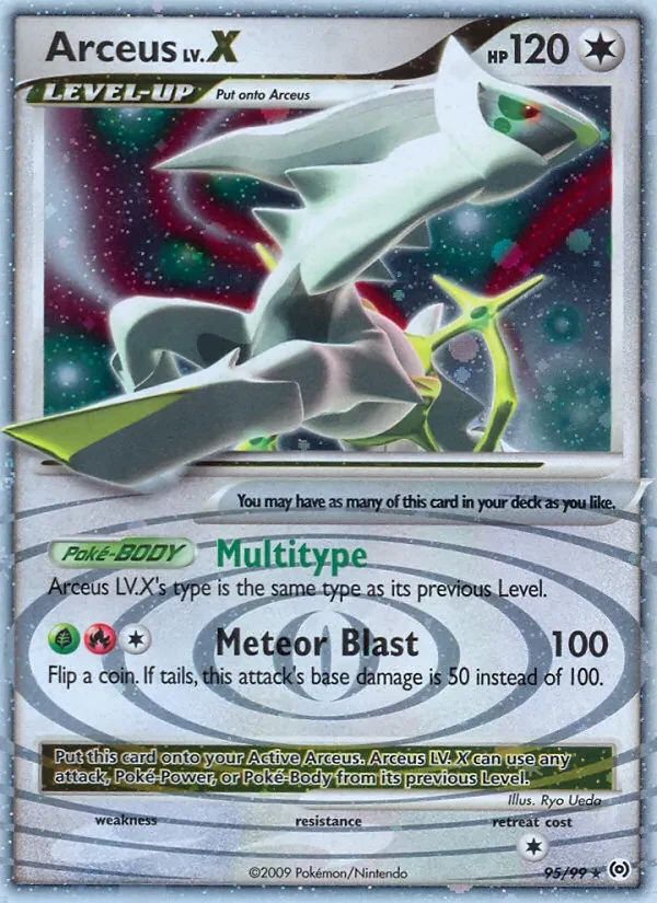 Arceus LV. X Arceus card