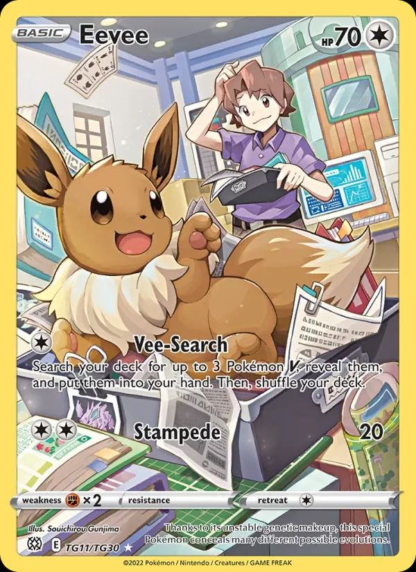 Eevee Brilliant Stars card