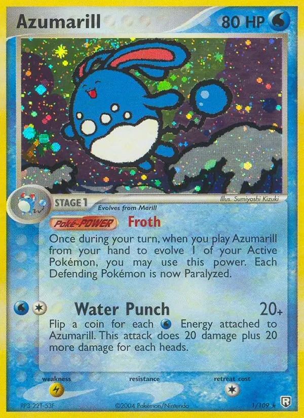 Azumarill EX Team Rocket Returns card
