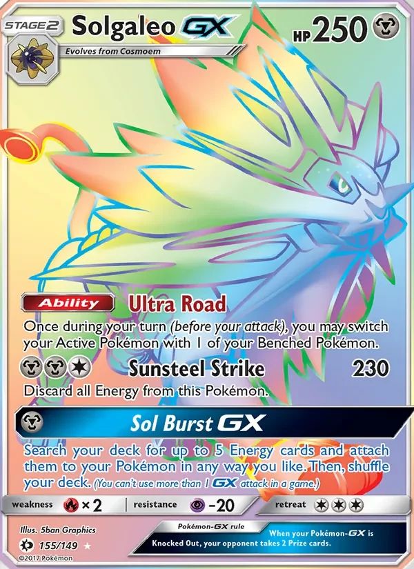 Solgaleo GX Sun & Moon card