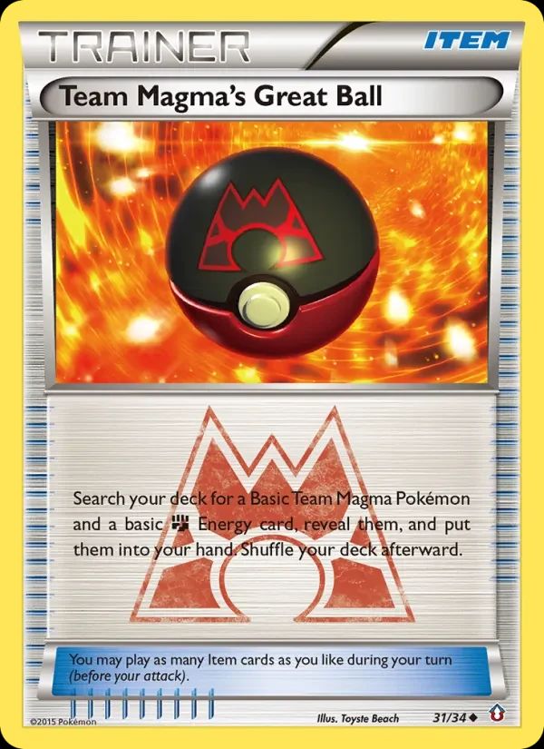Team Magma's Great Ball Double Crisis card