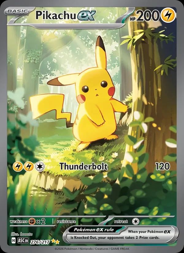Pikachu ex Ascended Heroes card