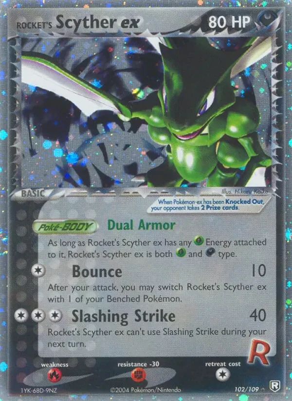 Rocket's Scyther EX EX Team Rocket Returns card