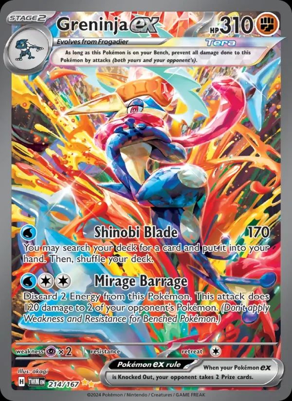 Greninja ex Twilight Masquerade card