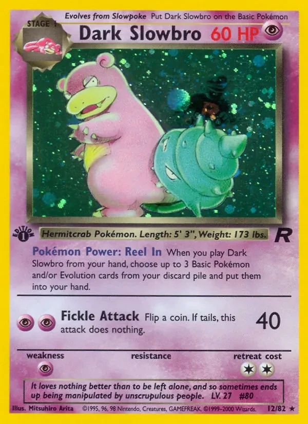 Dark Slowbro Team Rocket card