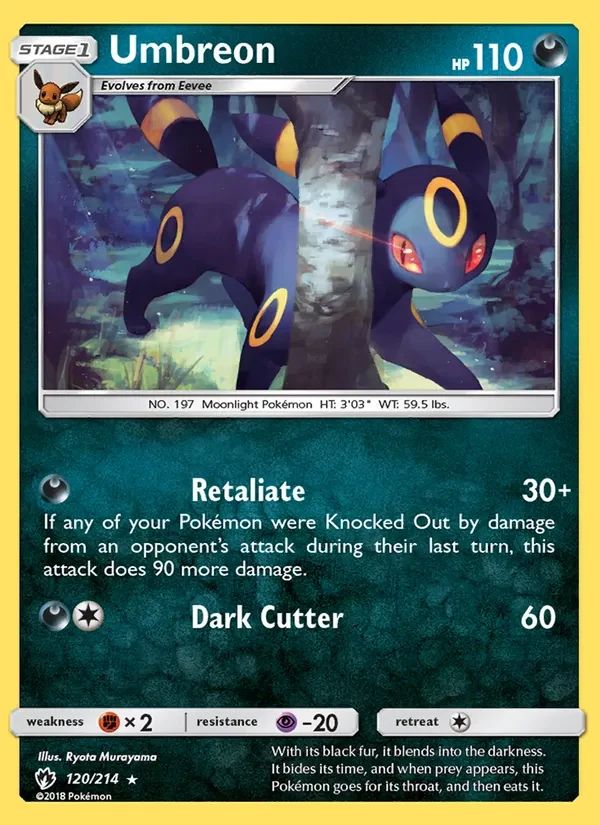 Umbreon Lost Thunder card