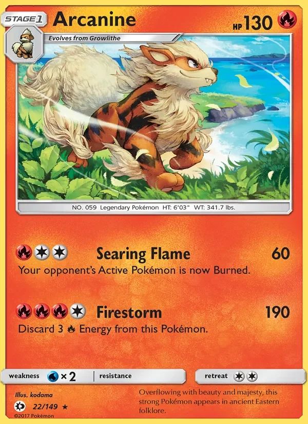 Arcanine Sun & Moon card