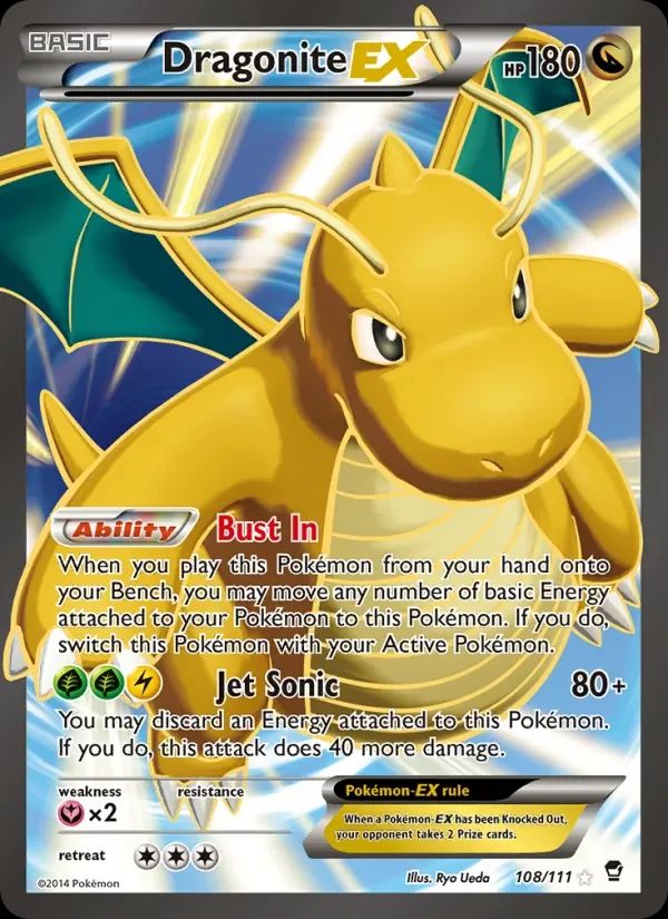 Dragonite EX Furious Fists card