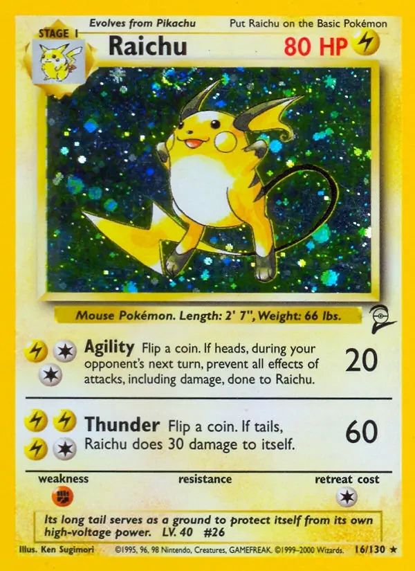 Raichu Base Set 2 card