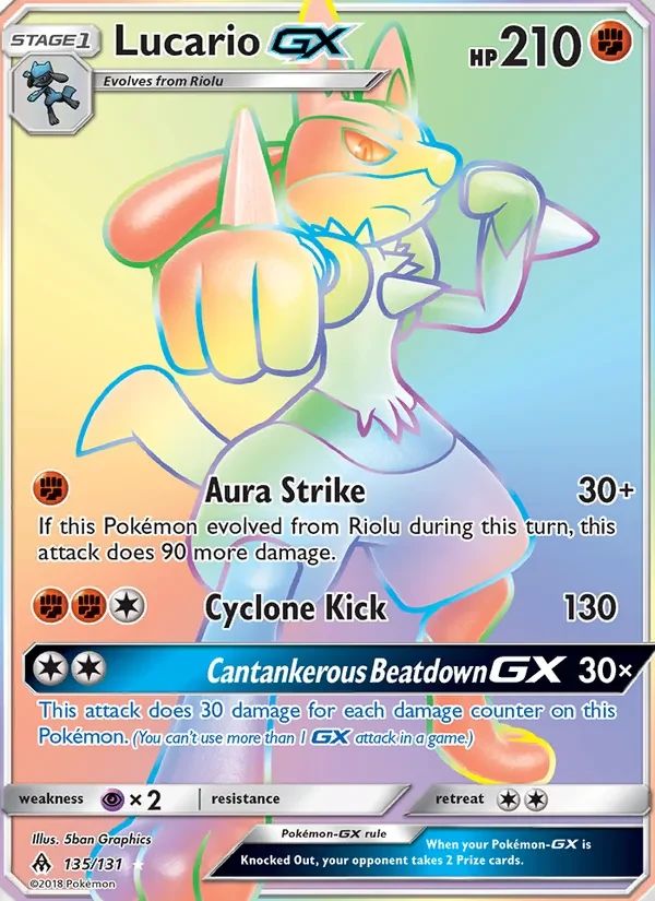 Lucario-GX Forbidden Light card