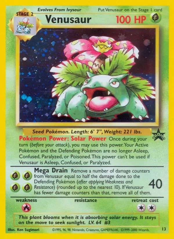 Venusaur Wizards Black Star Promos card