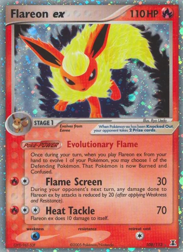 Flareon EX EX Delta Species card