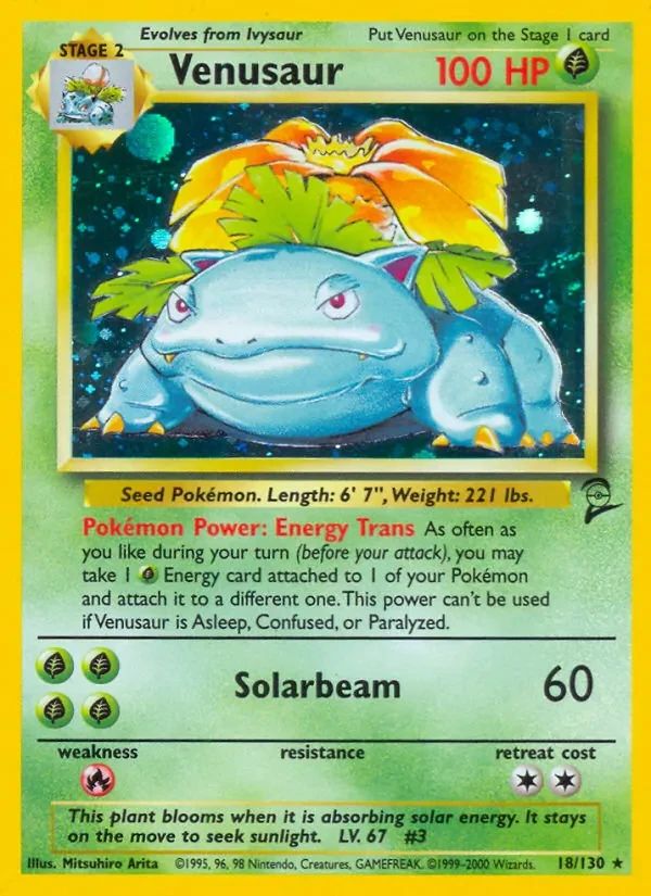 Venusaur Base Set 2 card
