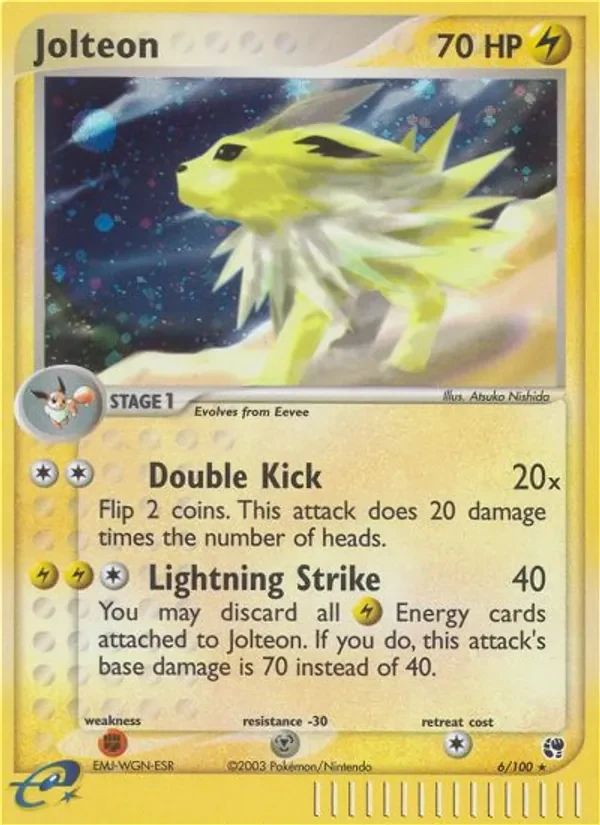 Jolteon EX Sandstorm card