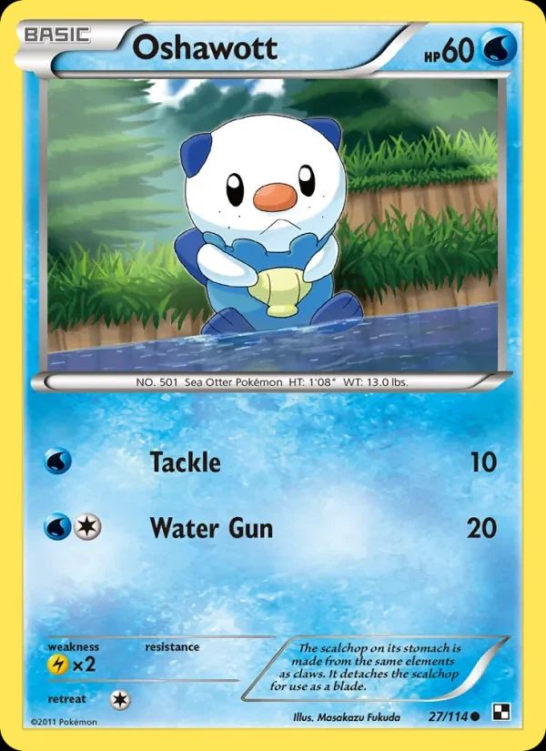 Oshawott Black & White card