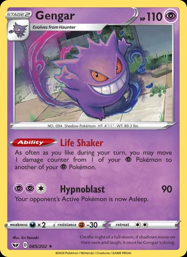Gengar Sword & Shield card