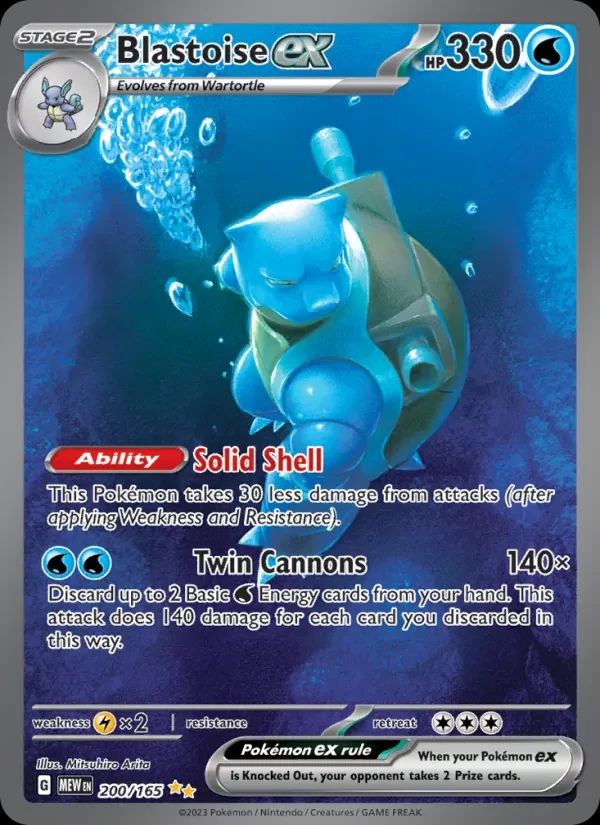 Blastoise ex Scarlet & Violet 151 card