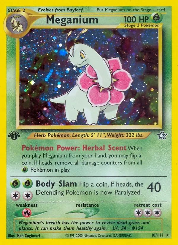 Meganium Neo Genesis card