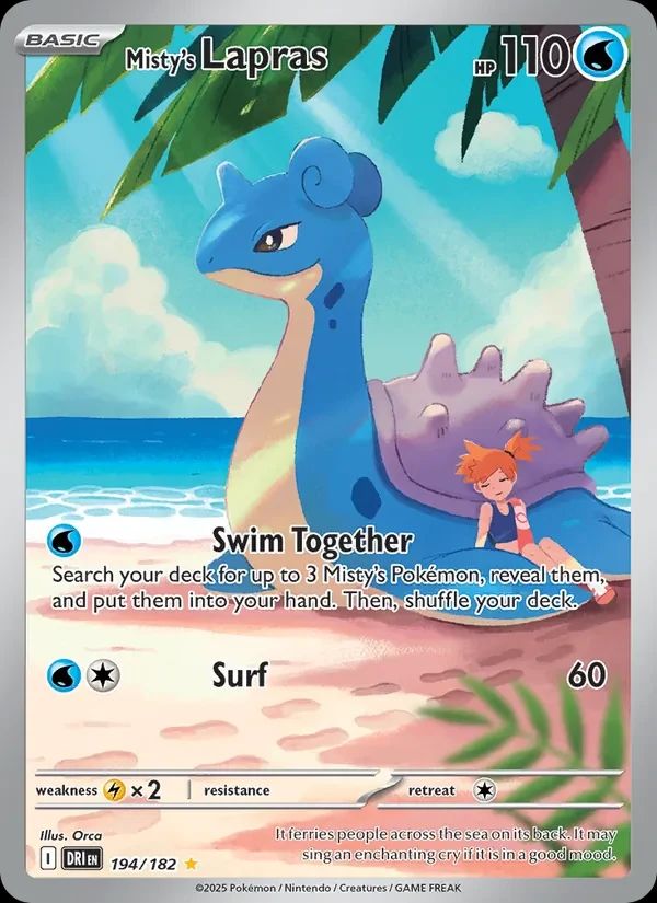 Misty's Lapras Destined Rivals card