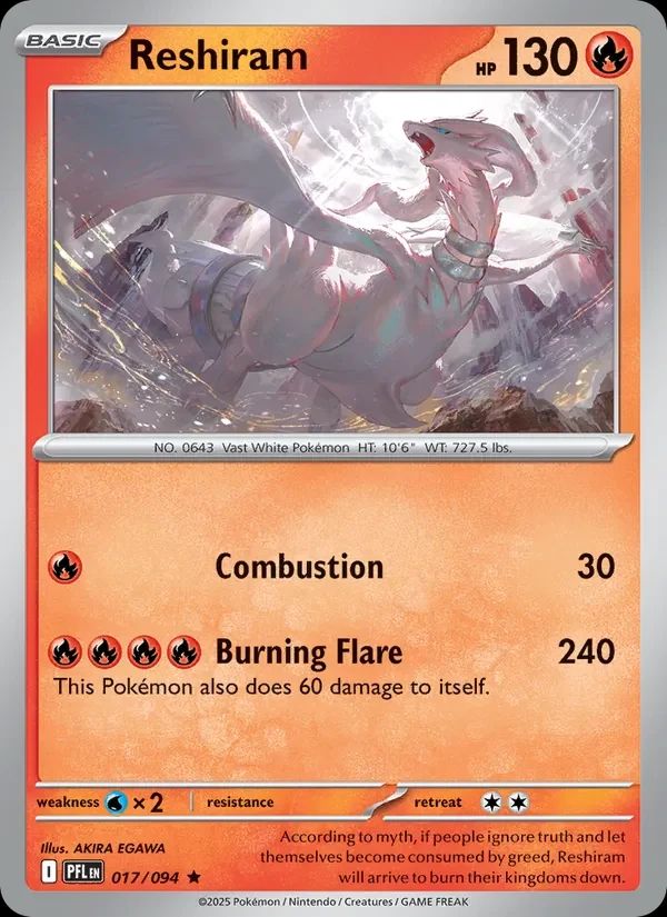 Reshiram Phantasmal Flames card