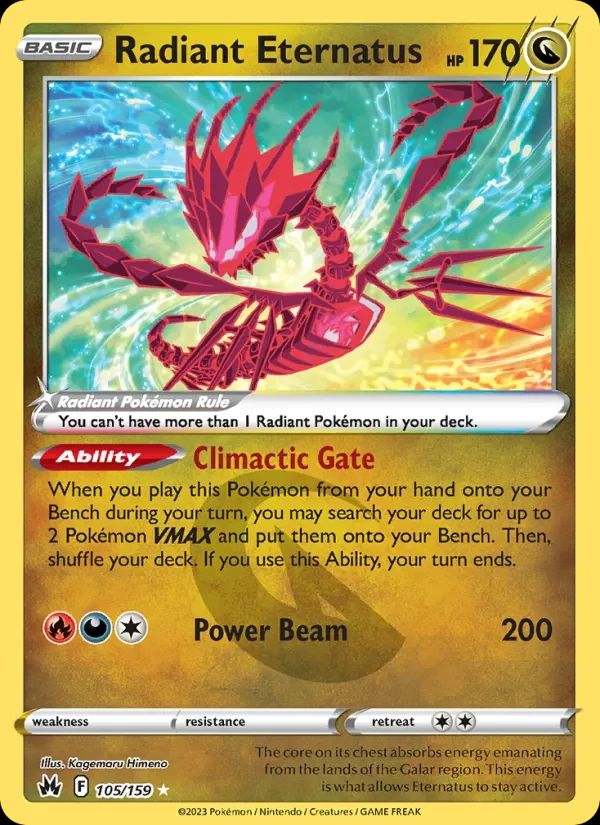 Radiant Eternatus Crown Zenith card