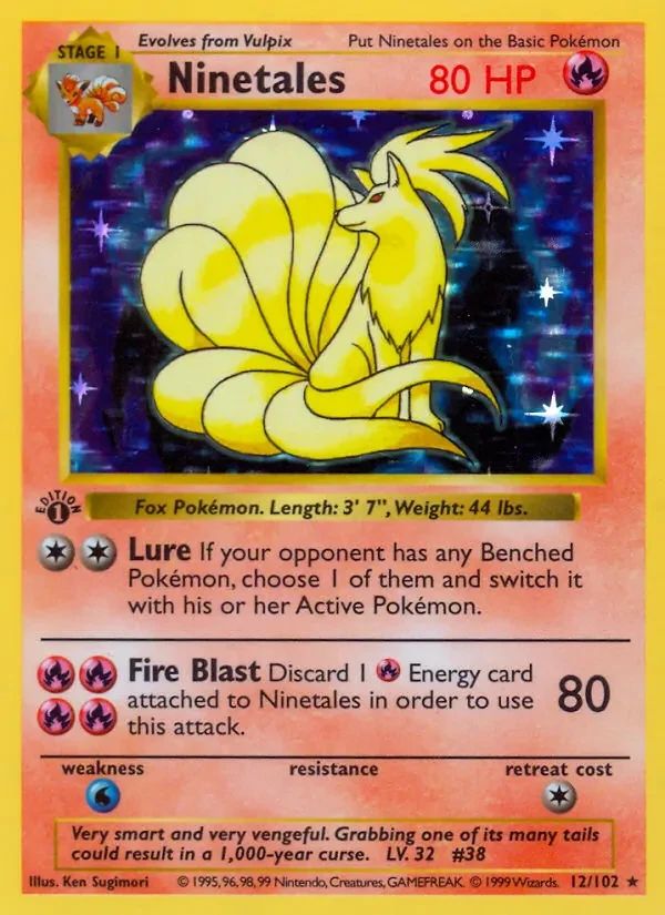 Ninetales Base Set card