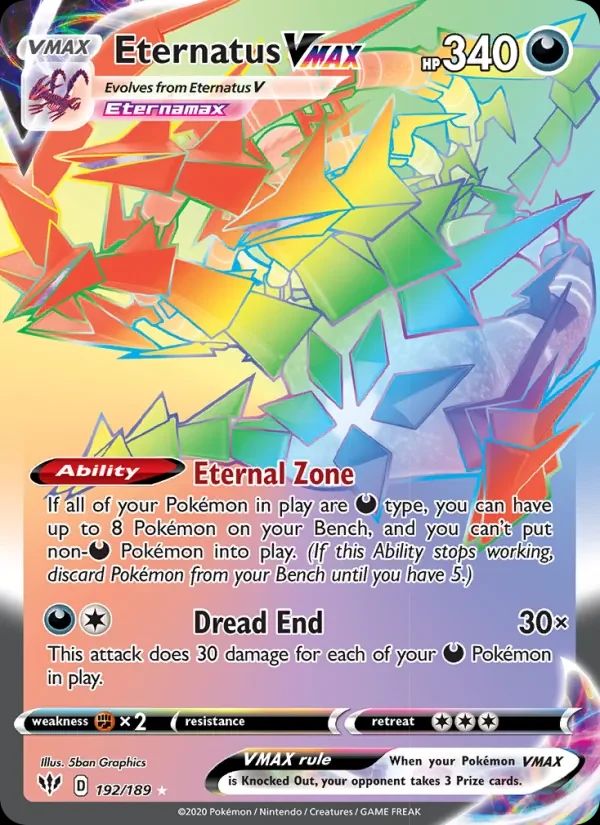 Eternatus VMAX Darkness Ablaze card