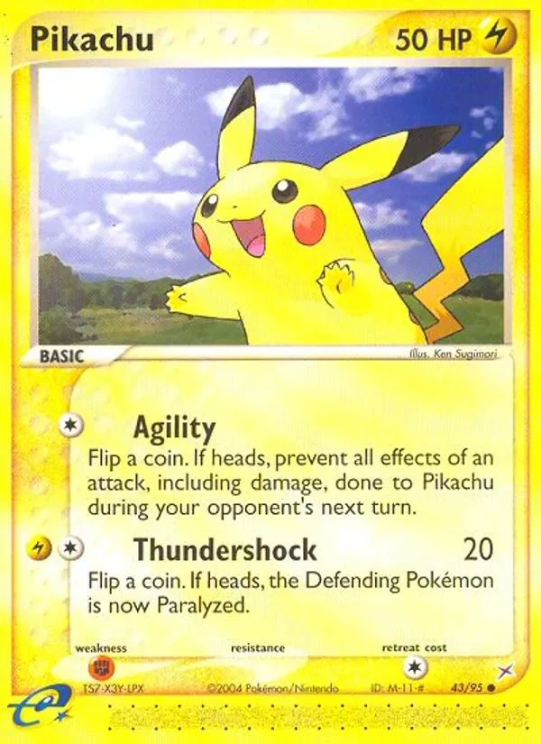 Pikachu EX Team Magma vs Team Aqua card