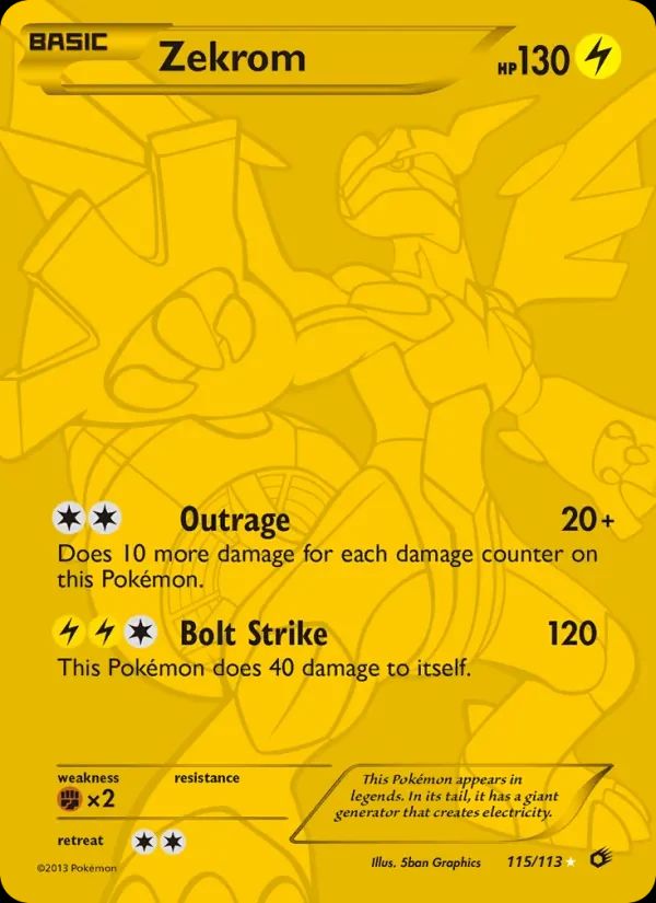 Zekrom Legendary Treasures card