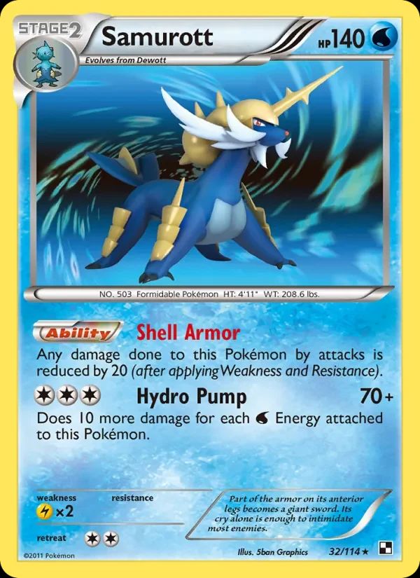 Samurott Black & White card