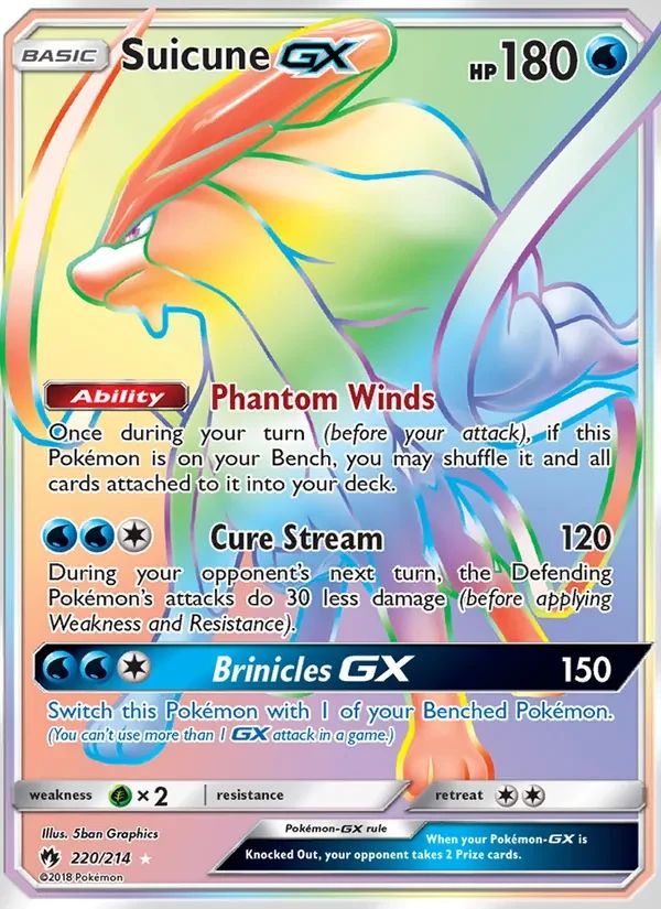 Suicune GX Lost Thunder card
