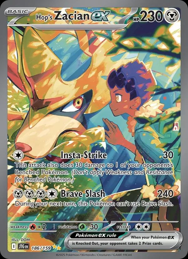 Hop's Zacian ex Journey Together card