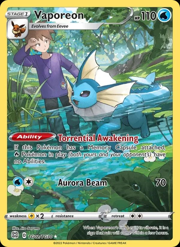 Vaporeon Brilliant Stars card