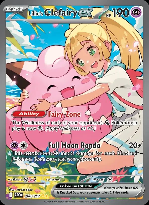 Lillie's Clefairy ex Ascended Heroes card