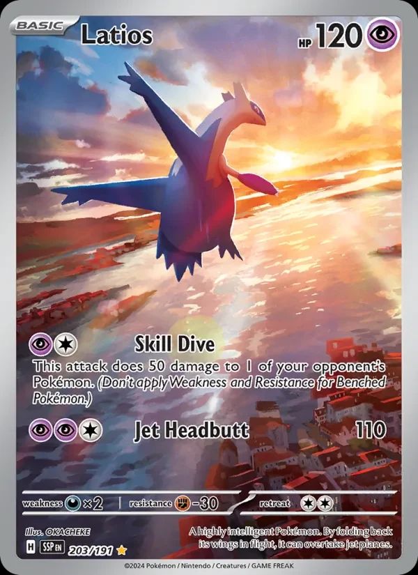 Latios Surging Sparks card