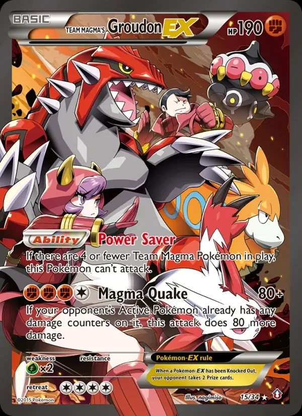 Team Magma's Groudon EX Double Crisis card