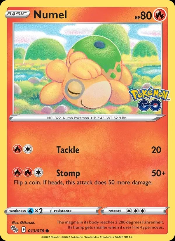 Numel Pokémon GO card
