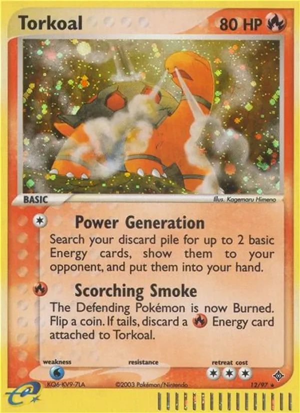 Torkoal EX Dragon card