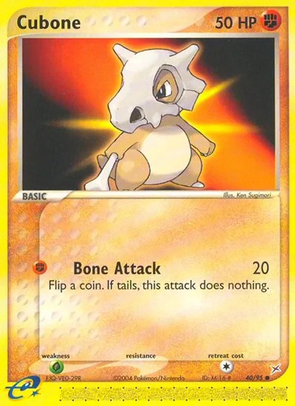 Cubone EX Team Magma vs Team Aqua card