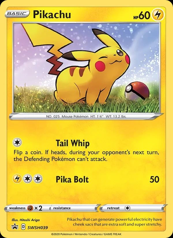 Pikachu SWSH Black Star Promos card