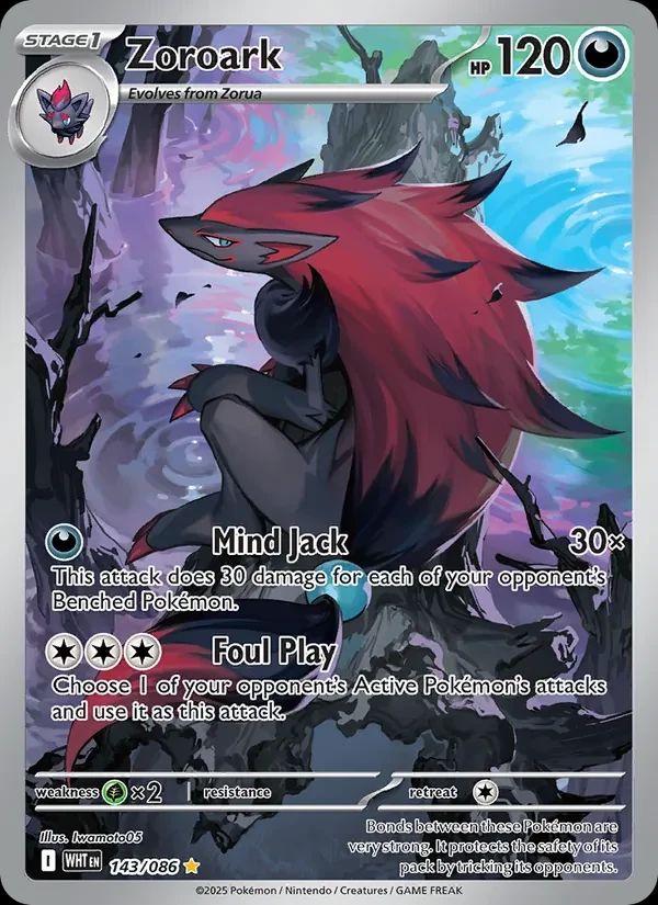 Zoroark White Flare card